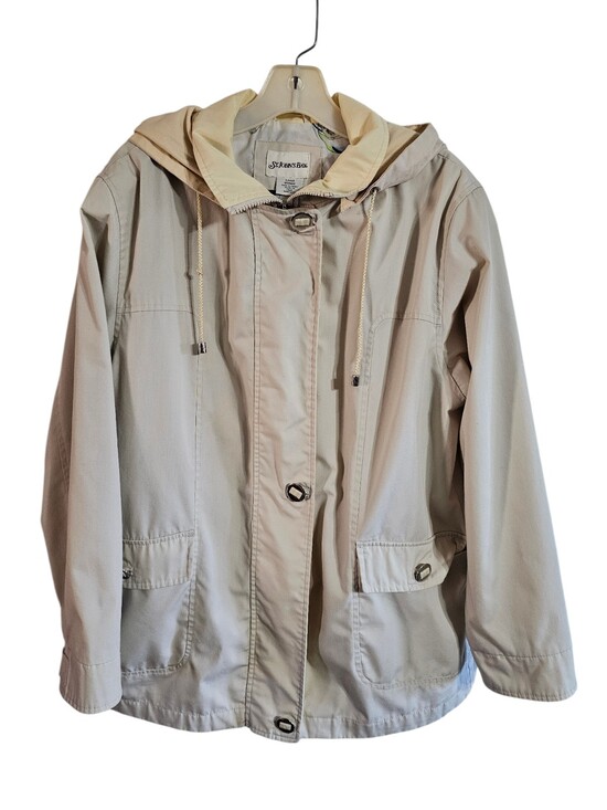 Vintage St Johns Bay Hooded Nautical Jacket Sailboat Lined Utility Coat L Rare - Picture 2 of 8